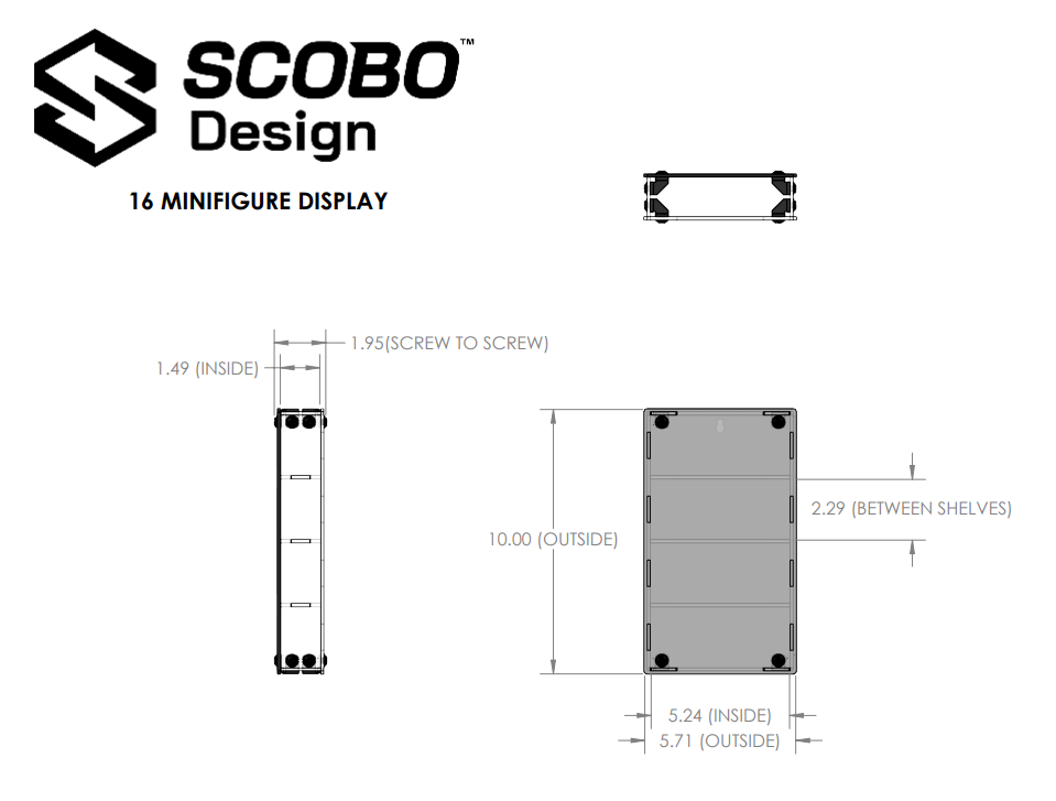 16 Miniature Figure Display Case Scobo Design, LLC
