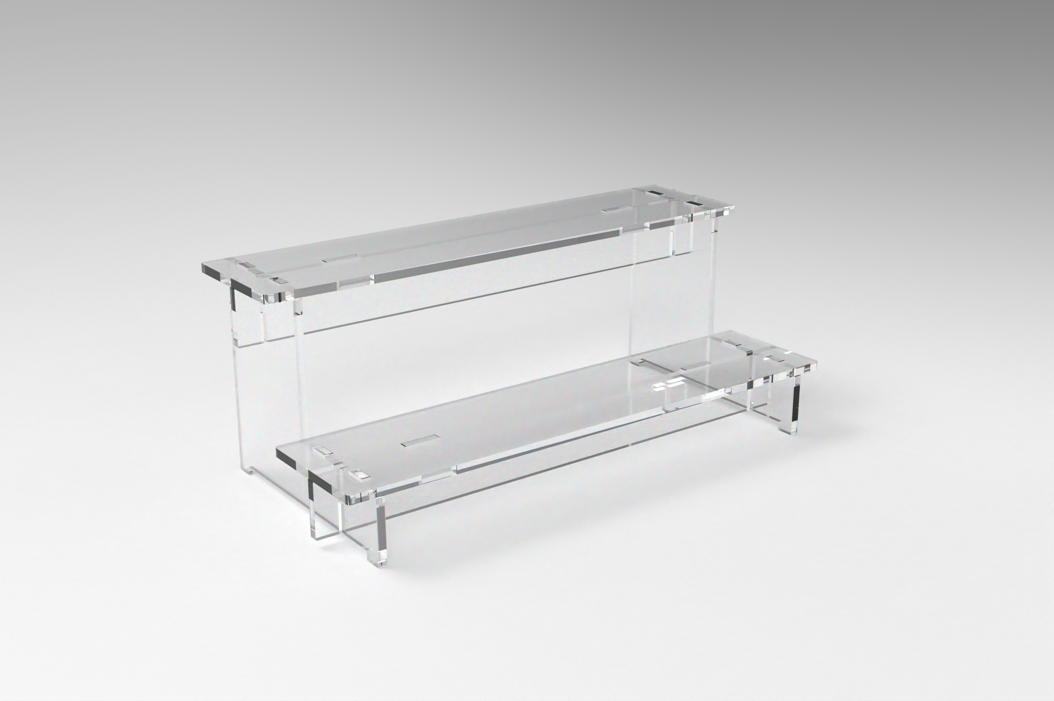 Ikea Riser 15in Wide 2-Tier Acrylic Stadium Riser for IKEA® Detolf Display Case ...