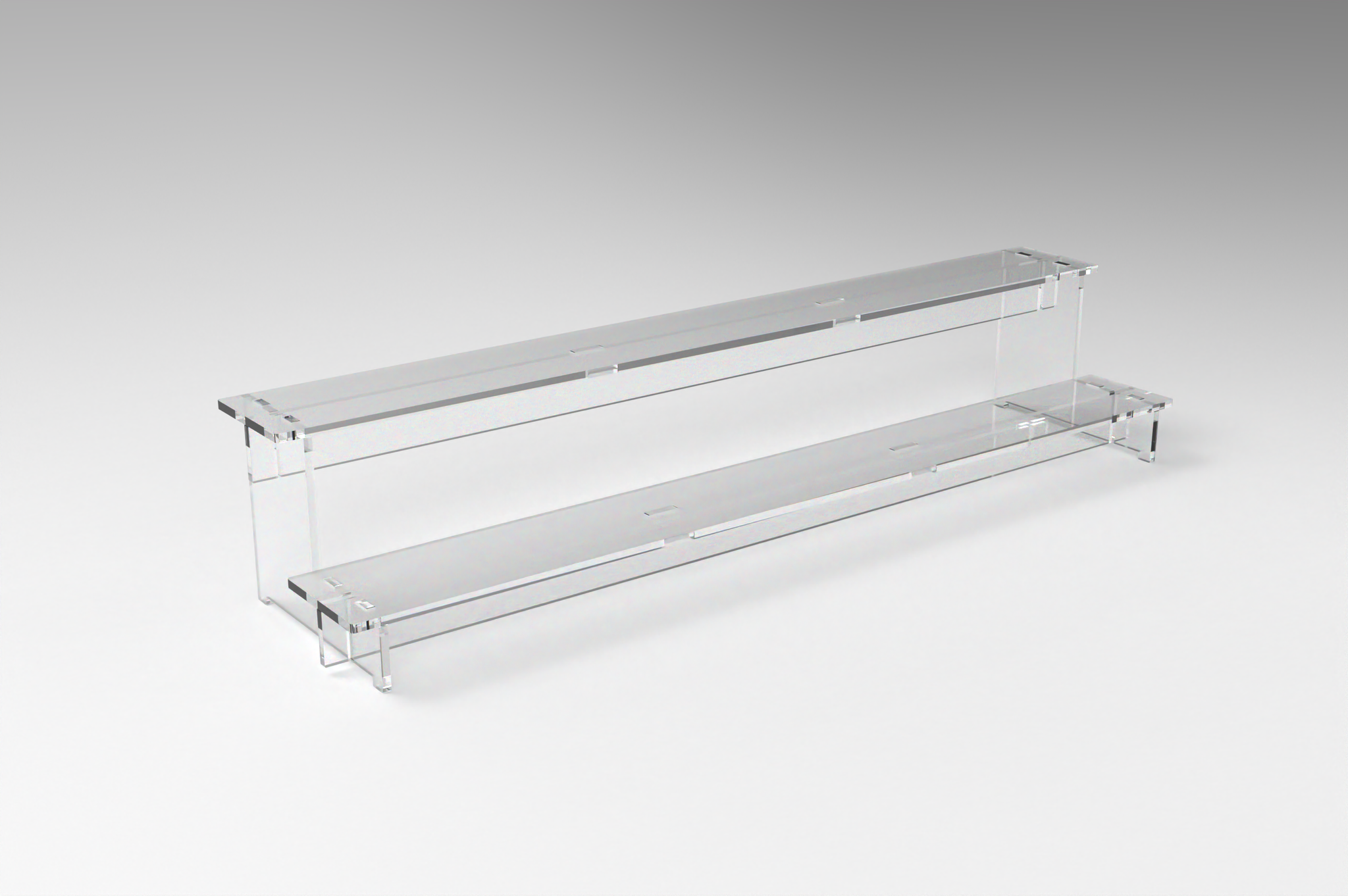 Bookcase Stand Riser 29.5in Wide 2-Tier Acrylic Stadium Riser for IKEA® BILLY Bookcase – fo ...