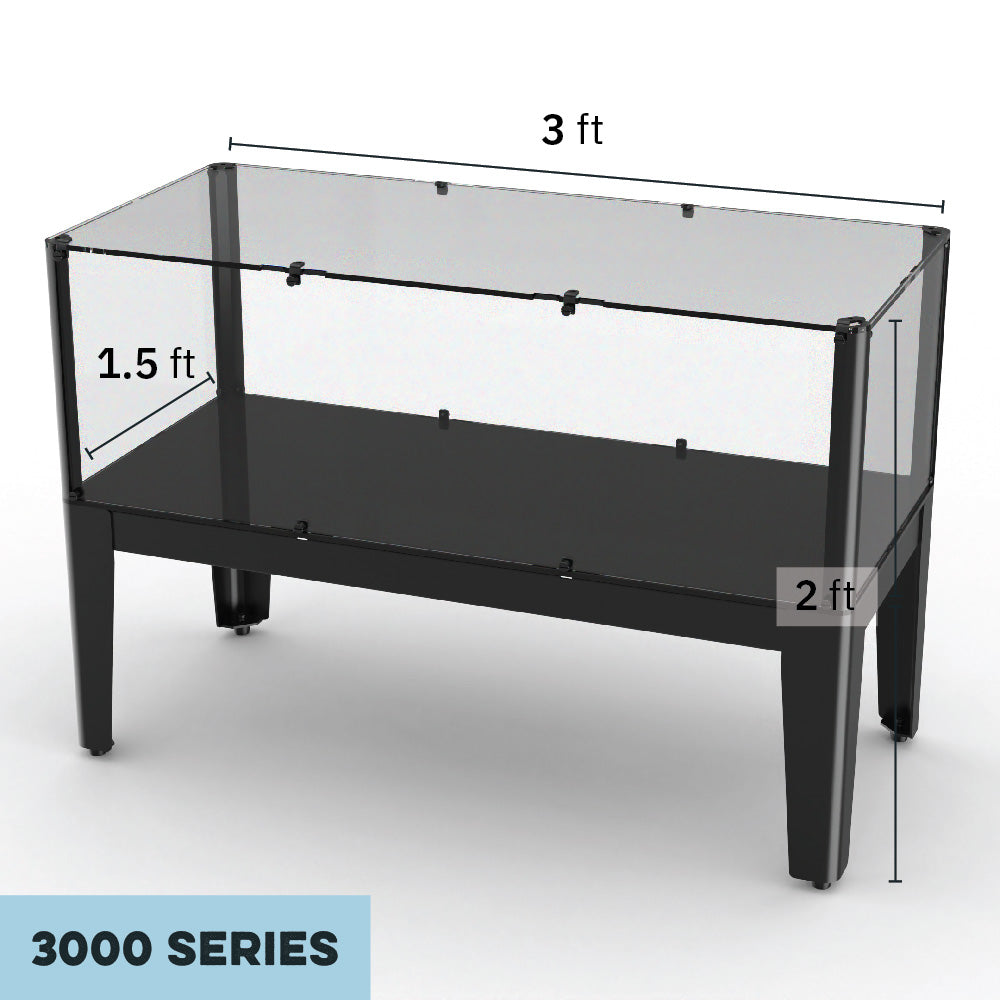 Showcase Series 3010 Display Bundle Kit (3L x 1H x 1.5D' + Leg Kit ...